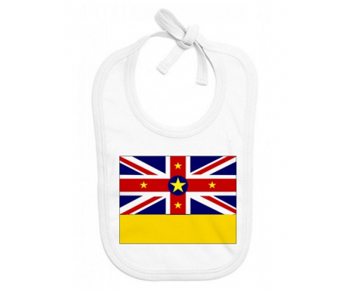 Bavoir bebé personalizado Niue Flag