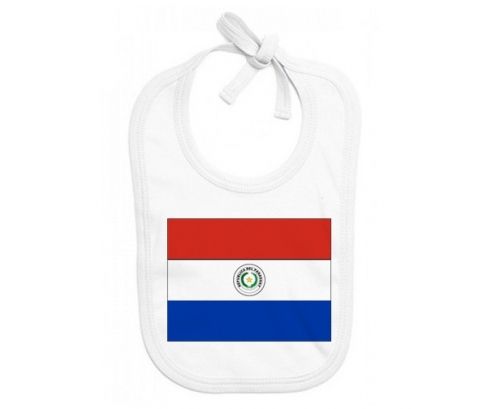 Bavoir bebé bandera personalizada Paraguay