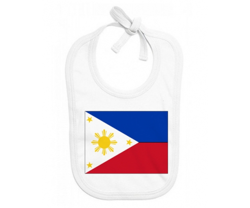 Bavoir bebé bandera personalizada de Filipinas