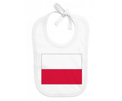 Bavoir bebé bandera personalizada Polonia