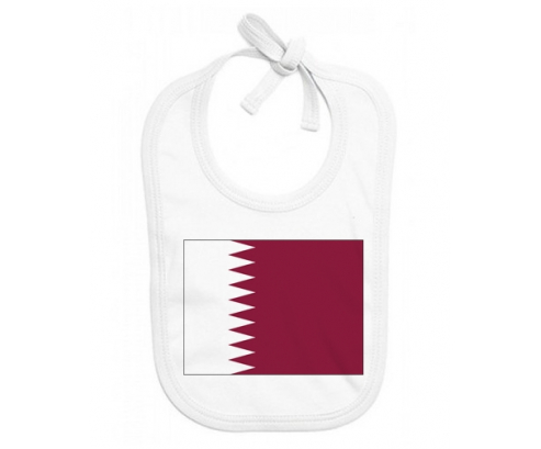 Bavoir bebé personalizado Bandera Qatar