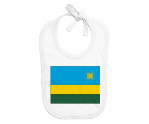 Bavoir bebé bandera personalizada Ruanda