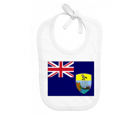 Bavoir bebé personalizado bandera de Santa Elena