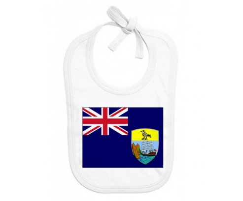 Bavoir bebé personalizado bandera de Santa Elena