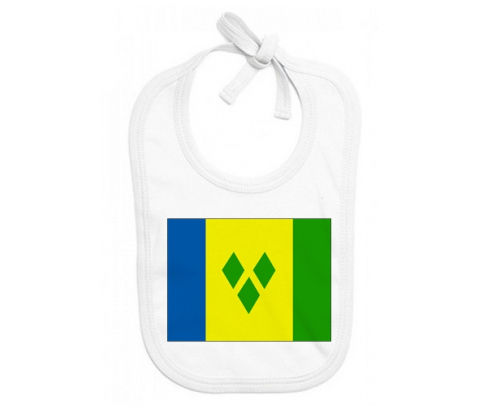 Bavoir bandera de bebé personalizada San Vicente y las Granadinas