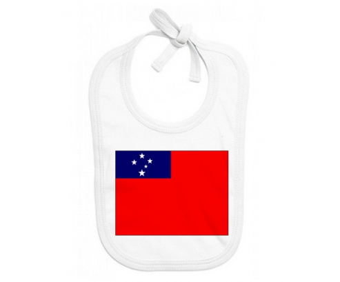 Bavoir bebé bandera personalizada samoana