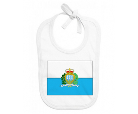 Bavoir bebé bandera personalizada San Marino