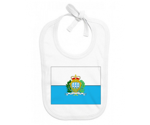 Bavoir bebé bandera personalizada San Marino