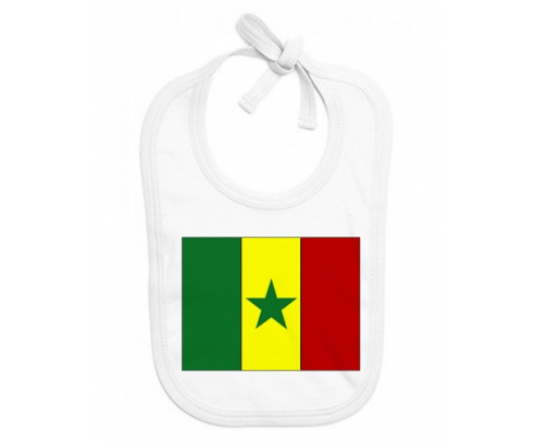 Bavoir bebé bandera personalizada Senegal