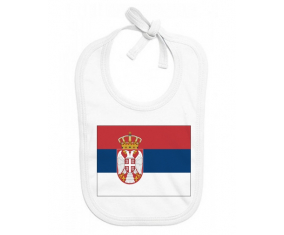 Bavoir bebé bandera personalizada Serbia