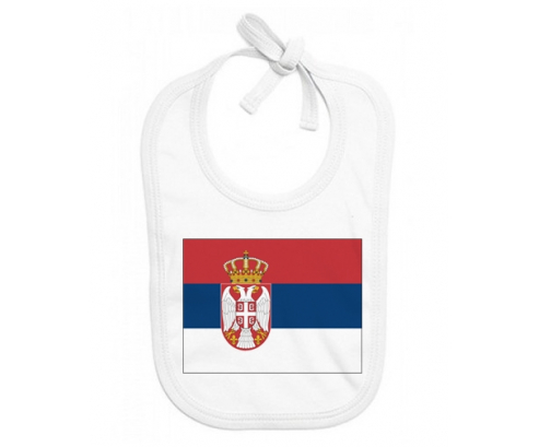 Bavoir bebé bandera personalizada Serbia