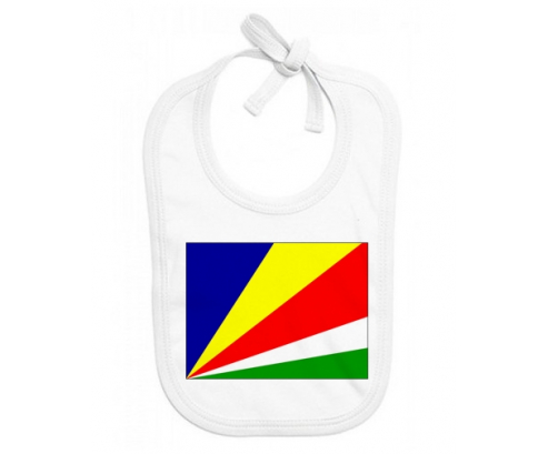 Bavoir seychelles de bandera de bebé personalizada