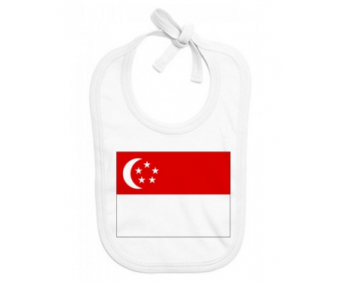 Bavoir bandera personalizada del bebé de Singapur