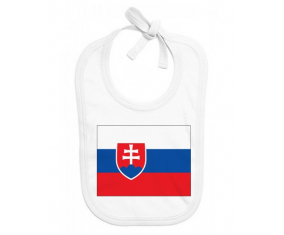 Bavoir bebé bandera personalizada Eslovaquia