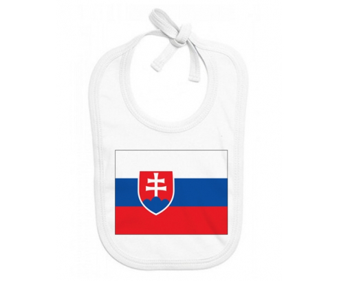 Bavoir bebé bandera personalizada Eslovaquia