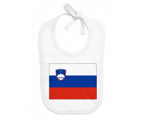 Bavoir bebé bandera personalizada Eslovenia