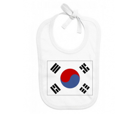 Bavoir bandera de bebé personalizada Corea del Sur