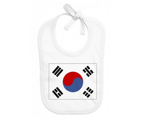 Bavoir bandera de bebé personalizada Corea del Sur