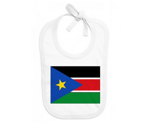 Bavoir bebé bandera personalizada de Sudán del Sur