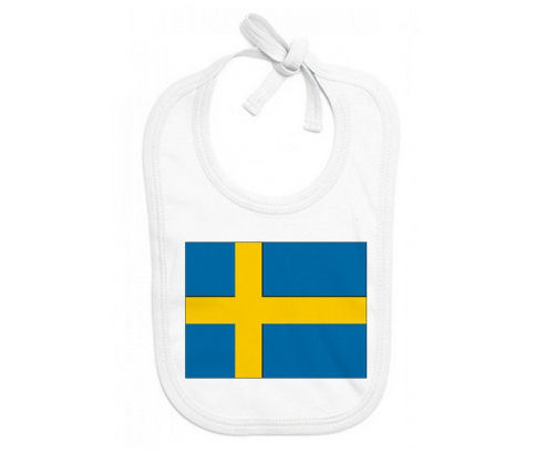 Bavoir bebé bandera personalizada Suecia