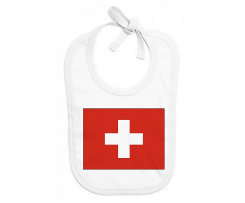 Bavoir bebé personalizada bandera suiza