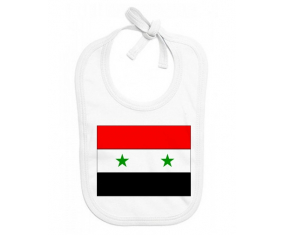 Bavoir bebé bandera personalizada República Árabe Siria