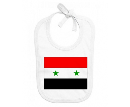 Bavoir bebé bandera personalizada República Árabe Siria