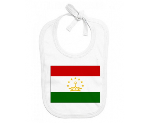 Bavoir bebé bandera personalizada de Tayikistán