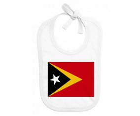 Bavoir bebé bandera personalizada Timor Leste