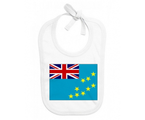 Bavoir bebé bandera personalizada de Tuvalu