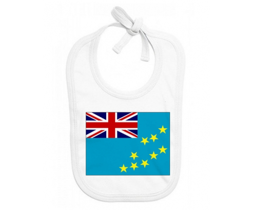 Bavoir bebé bandera personalizada de Tuvalu