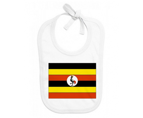 Bavoir bebé bandera personalizada de Uganda