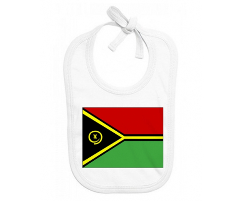 Bavoir bebé bandera de Vanuatu personalizada