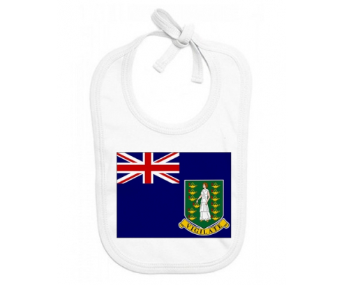 Bavoir bebé bandera personalizada las Islas Vírgenes