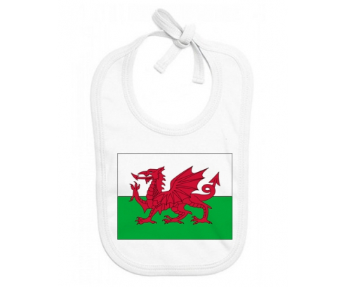 Bavoir bandera de bebé personalizada Gales