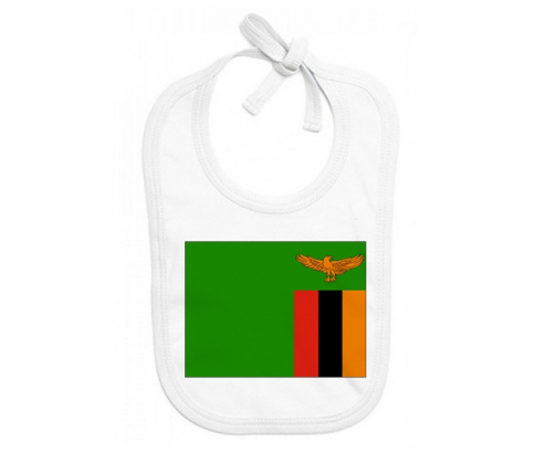 Bavoir bebé bandera personalizada de Zambia