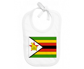 Bavoir bebé bandera personalizada de Zimbabue