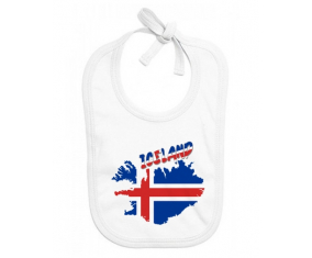 Bavoir mapas personalizados del bebé Islandia