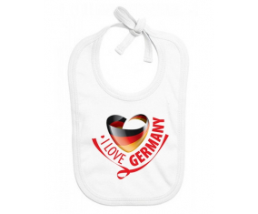 Bavoir bebé personalizado que amo Alemania