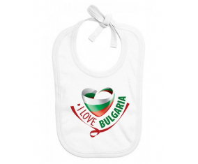 Bavoir bebé personalizado que amo Bulgaria