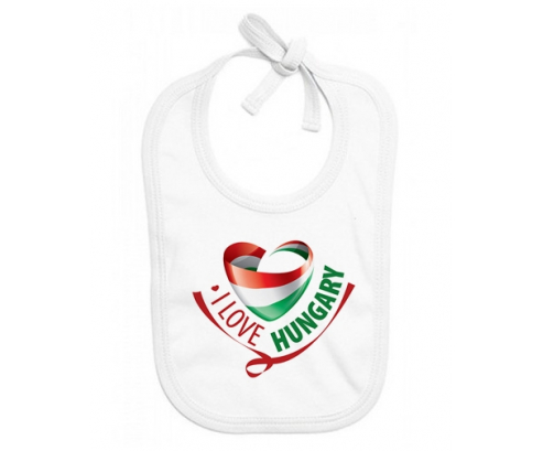 Bavoir bebé personalizado I Love Hungary