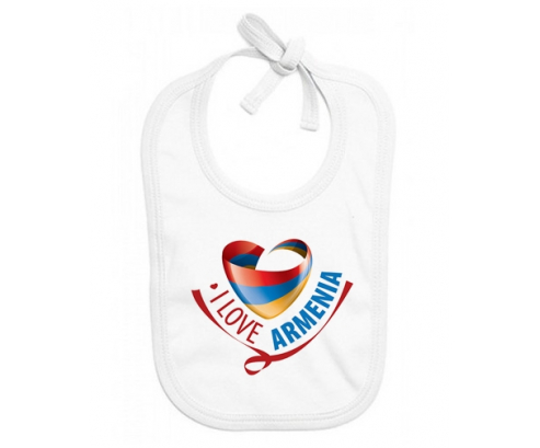 Bavoir bebé personalizado que amo Armenia