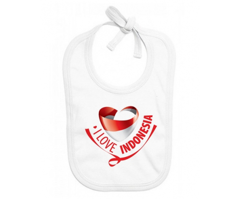 Bavoir bebé personalizado que amo Indonesia
