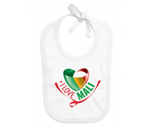 Bavoir bebé personalizado que amo Malí