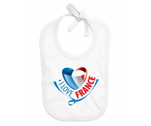 Bavoir mapas personalizados del France I Love