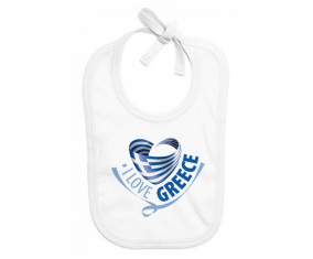 Bavoir mapas personalizados de Baby I Love Greece