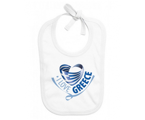 Bavoir mapas personalizados de Baby I Love Greece