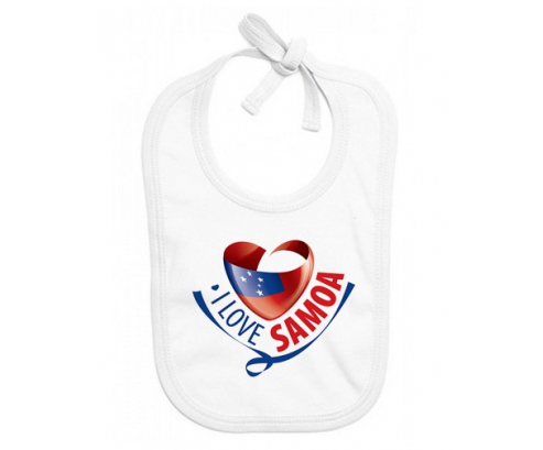 Bavoir bebé personalizado que amo Samoa