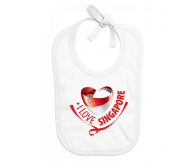 Bavoir bebé personalizado que amo Singapur