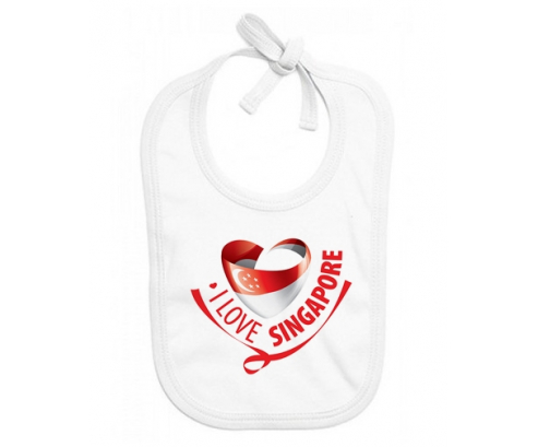 Bavoir bebé personalizado que amo Singapur